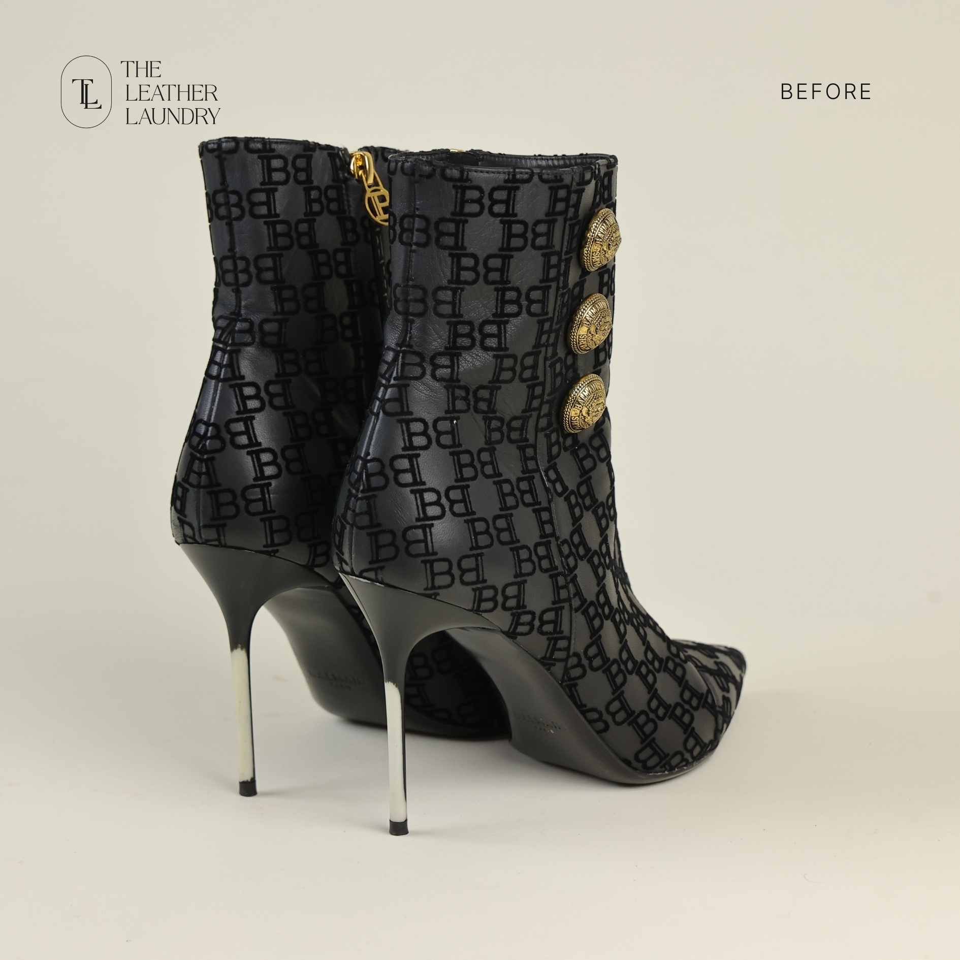 Balenciaga boots heel repair